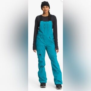 The North Face Turquoise (enamel blue) Overall Bibs NWT
